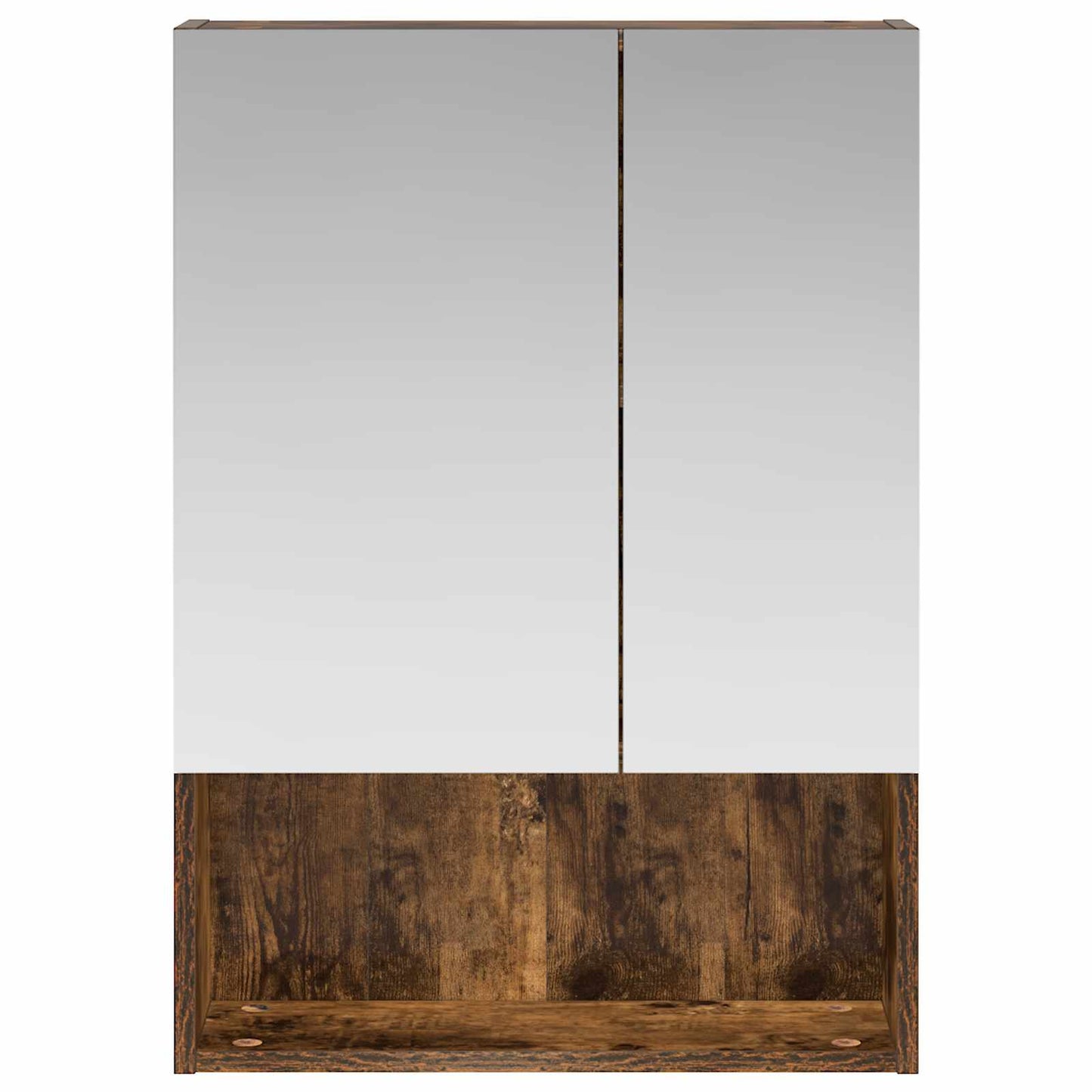 Bathroom Mirror Cabinet with Shelf Smoked Oak 50 x 14.5 x 70 cm