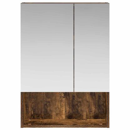 Bathroom Mirror Cabinet with Shelf Smoked Oak 50 x 14.5 x 70 cm