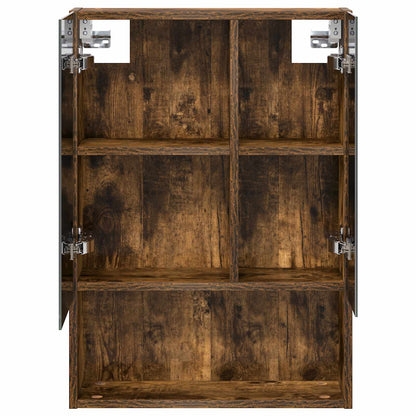 Bathroom Mirror Cabinet with Shelf Smoked Oak 50 x 14.5 x 70 cm