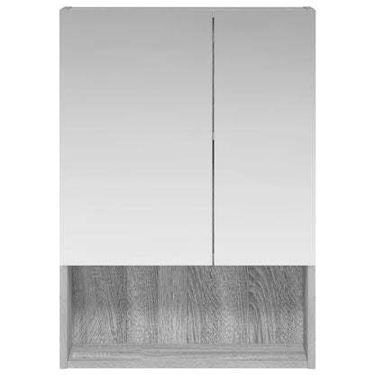 Bathroom Mirror Cabinet with Door Grey Sonoma 50 x 14.5 x 70 cm