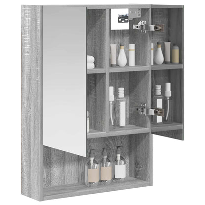 Bathroom Mirror Cabinet with Door Grey Sonoma 50 x 14.5 x 70 cm
