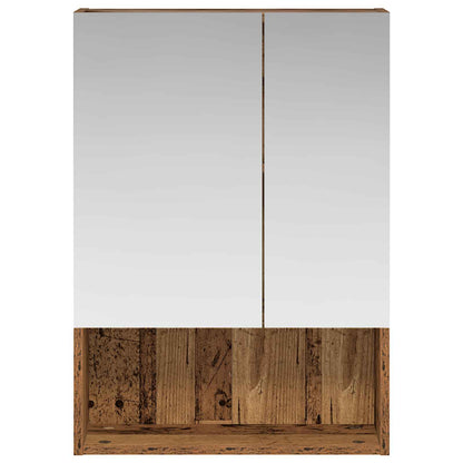 Bathroom Mirror Cabinet with Shelf Old Wood 50 x 14.5 x 70 cm