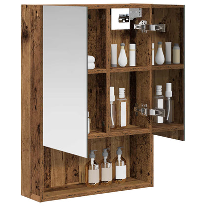 Bathroom Mirror Cabinet with Shelf Old Wood 50 x 14.5 x 70 cm