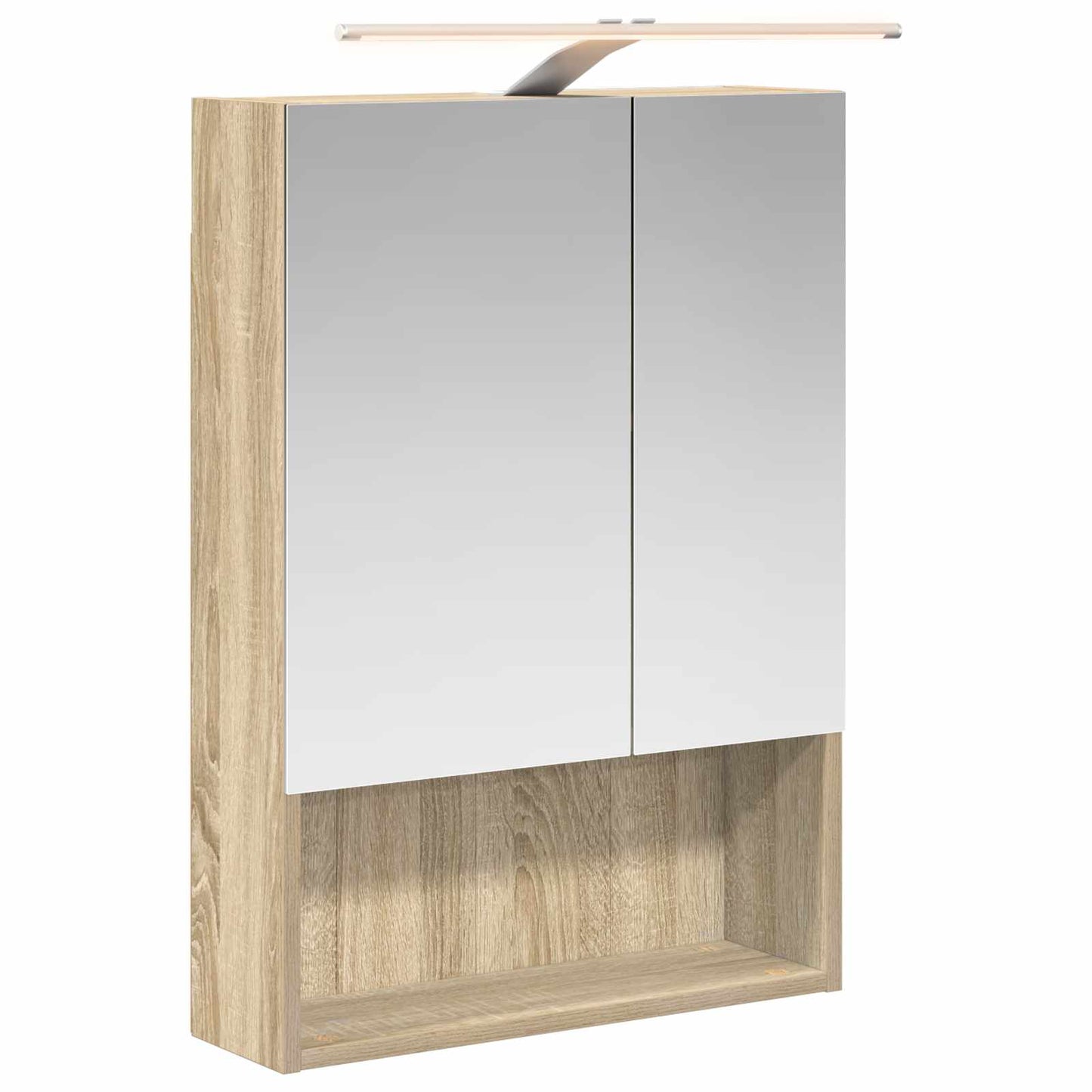 Bathroom Mirror Cabinet with Shelf Sonoma Oak 50 x 14.5 x 70 cm