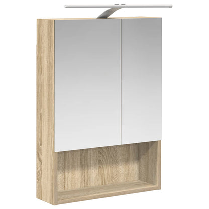 Bathroom Mirror Cabinet with Shelf Sonoma Oak 50 x 14.5 x 70 cm