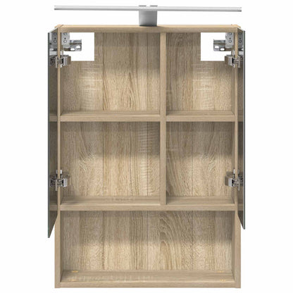 Bathroom Mirror Cabinet with Shelf Sonoma Oak 50 x 14.5 x 70 cm