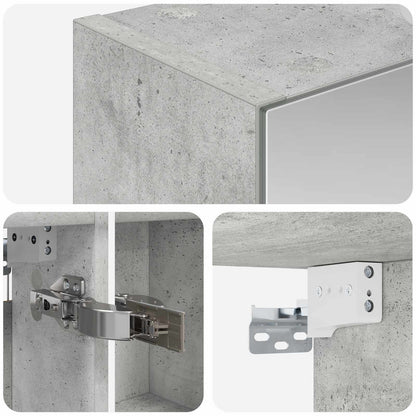 Bathroom Mirror Cabinet Concrete Grey 50 x 14.5 x 70 cm