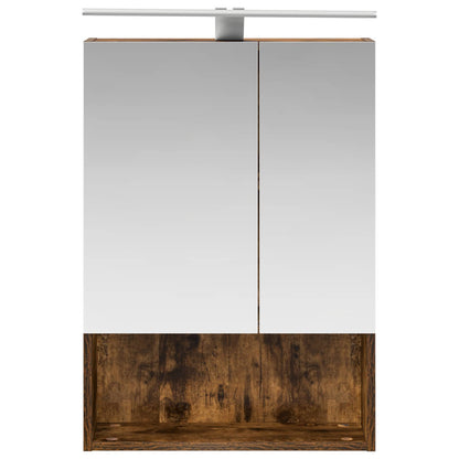 Bathroom Mirror Cabinet with Shelf Smoked Oak 50 x 14.5 x 70 cm