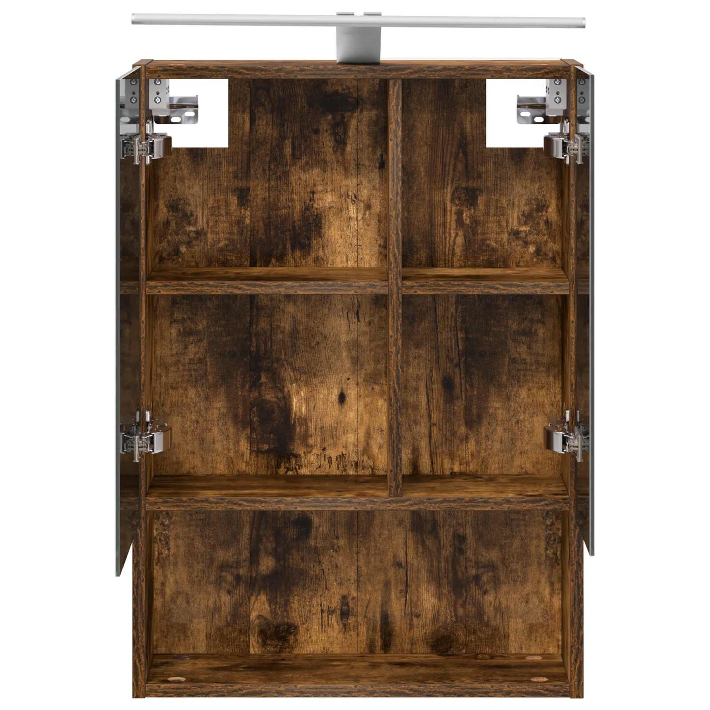 Bathroom Mirror Cabinet with Shelf Smoked Oak 50 x 14.5 x 70 cm