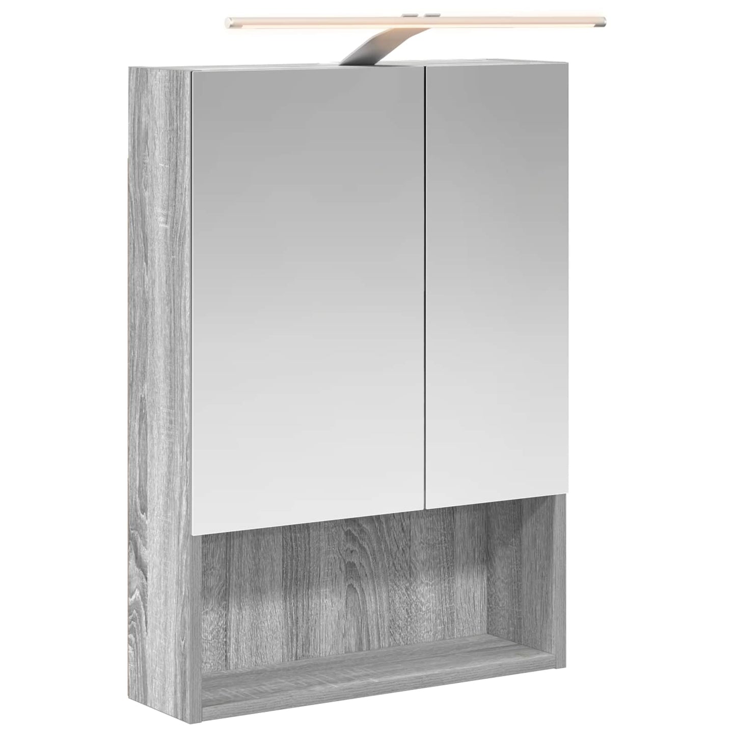Bathroom Mirror Cabinet with Door Grey Sonoma 50 x 14.5 x 70 cm