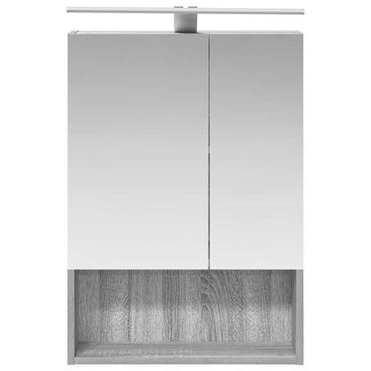 Bathroom Mirror Cabinet with Door Grey Sonoma 50 x 14.5 x 70 cm