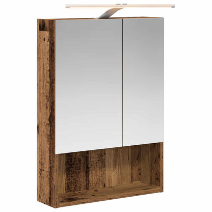 Bathroom Mirror Cabinet with Shelf Old Wood 50 x 14.5 x 70 cm