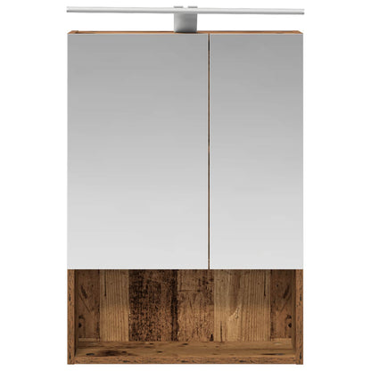 Bathroom Mirror Cabinet with Shelf Old Wood 50 x 14.5 x 70 cm