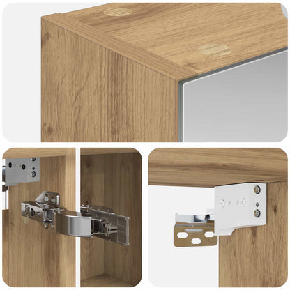 Bathroom Mirror Cabinet Artisian Oak 50 x 14.5 x 70 cm