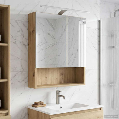 Bathroom Mirror Cabinet Artisian Oak 50 x 14.5 x 70 cm