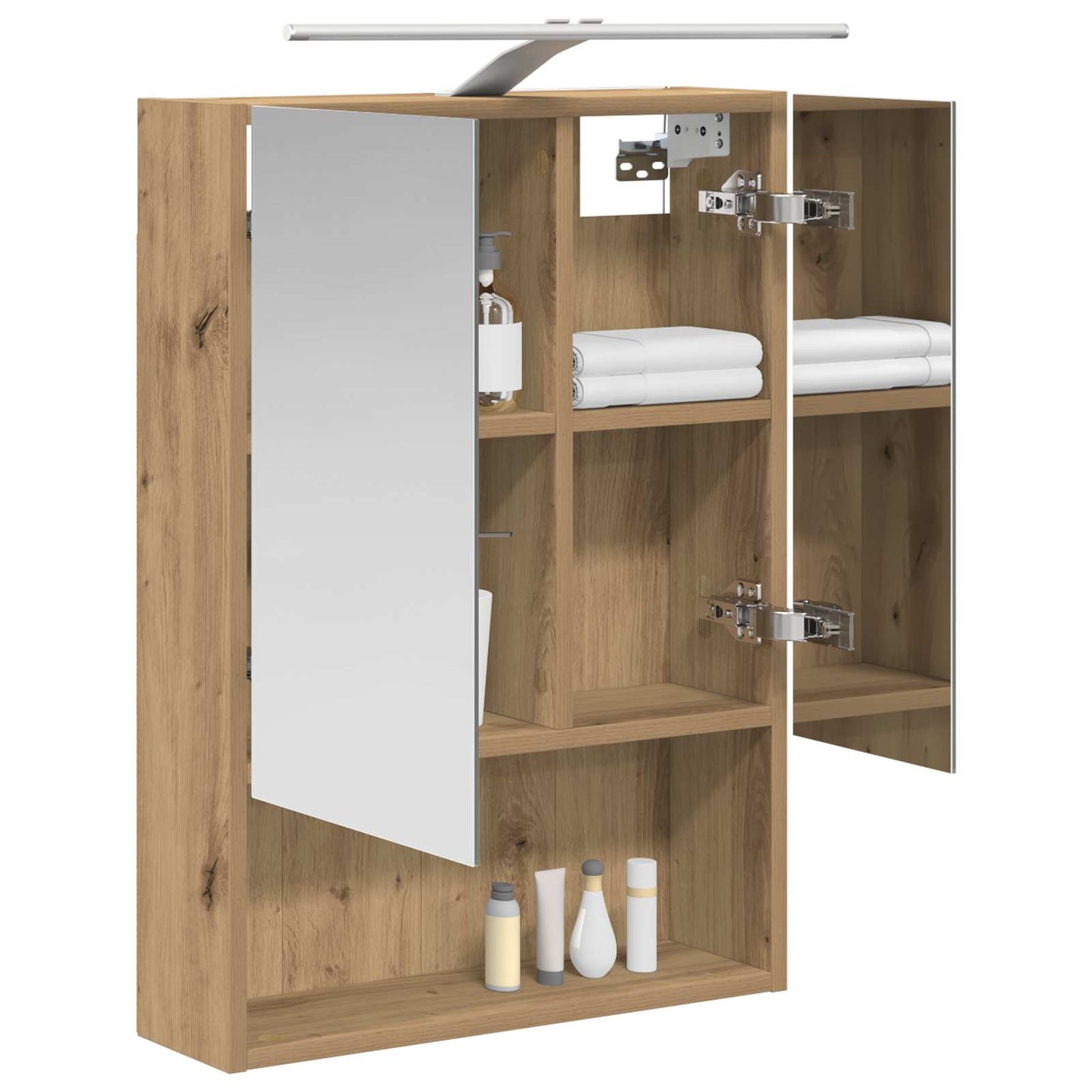 Bathroom Mirror Cabinet Artisian Oak 50 x 14.5 x 70 cm