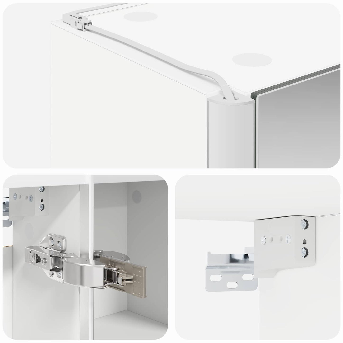 Bathroom Mirror Cabinet White 43 x 11.5 x 60.5 cm