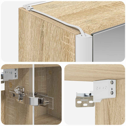 Bathroom Mirror Cabinet Sonoma Oak 43 x 11.5 x 60.5 cm