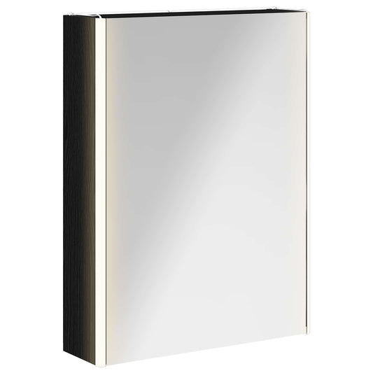 Bathroom Mirror Cabinet Black Oak 53.5 x 15.5 x 70 cm