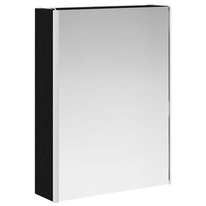Bathroom Mirror Cabinet Black Oak 53.5 x 15.5 x 70 cm