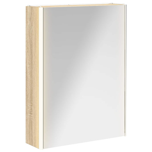 Bathroom Mirror Cabinet Sonoma Oak 53 x 15.5 x 70 cm