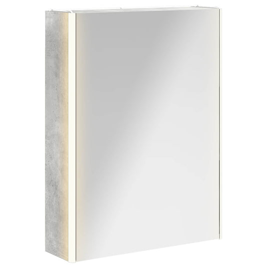 Bathroom Mirror Cabinet Concrete Grey 53 x 15.5 x 70 cm