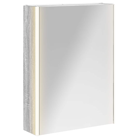 Bathroom Mirror Cabinet Grey Sonoma 53.5 x 15.5 x 70 cm