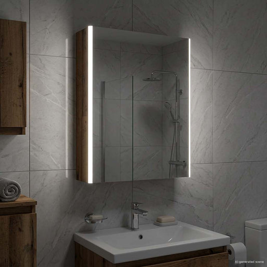 Bathroom Mirror Cabinet Old Wood 53 x 15.5 x 70 cm