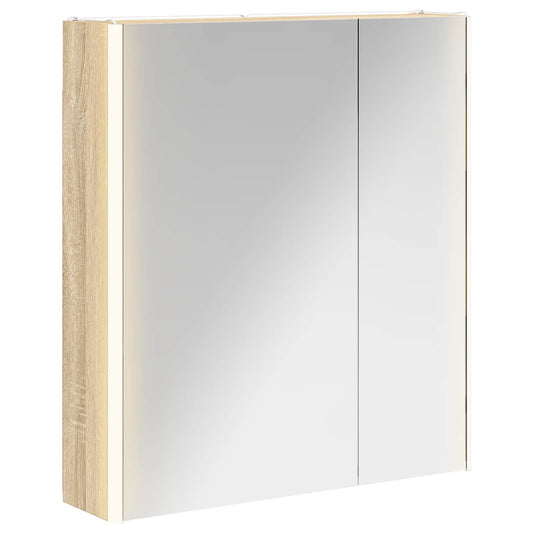 Bathroom Mirror Cabinet Sonoma Oak 63.5 x 15.5 x 70 cm