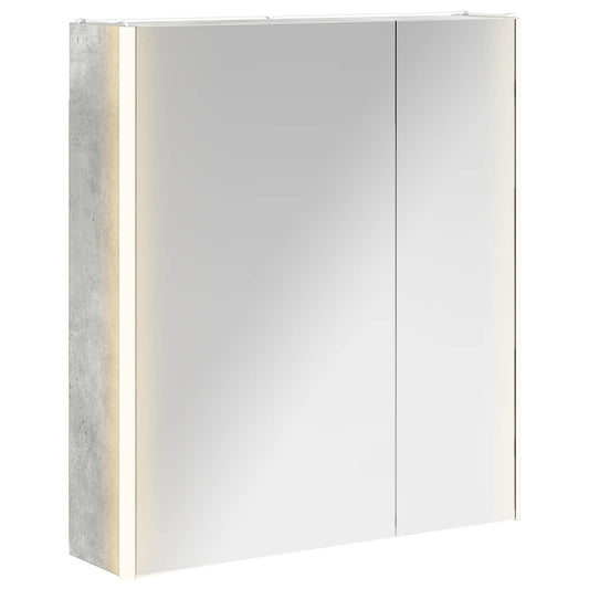 Bathroom Mirror Cabinet Concrete Grey 63.5 x 15.5 x 70 cm