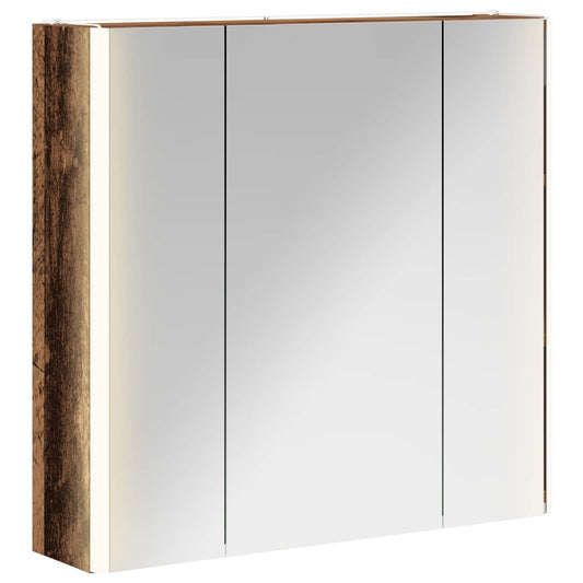 Bathroom Mirror Cabinet Old Wood 63.5 x 15.5 x 60.5 cm