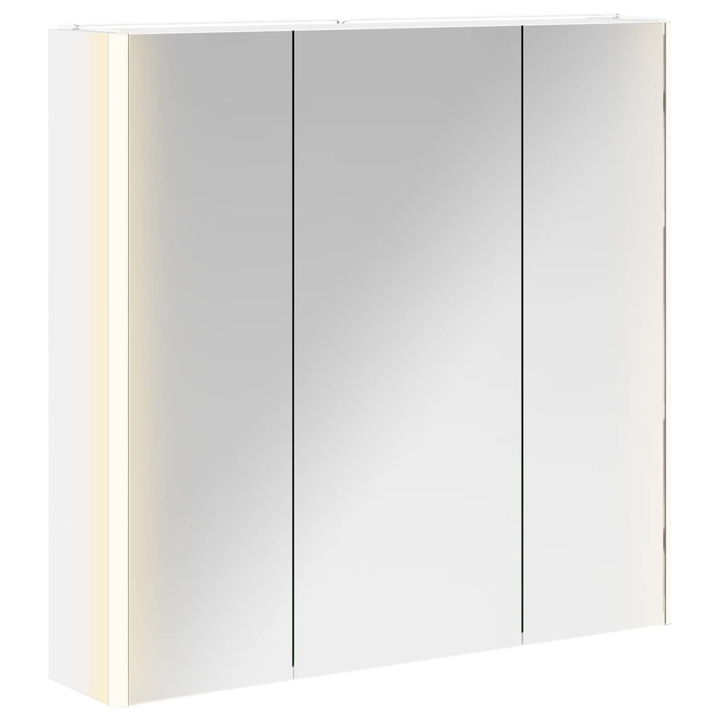 Bathroom Mirror Cabinet with Shelf White 73.5 x 15.5 x 70 cm