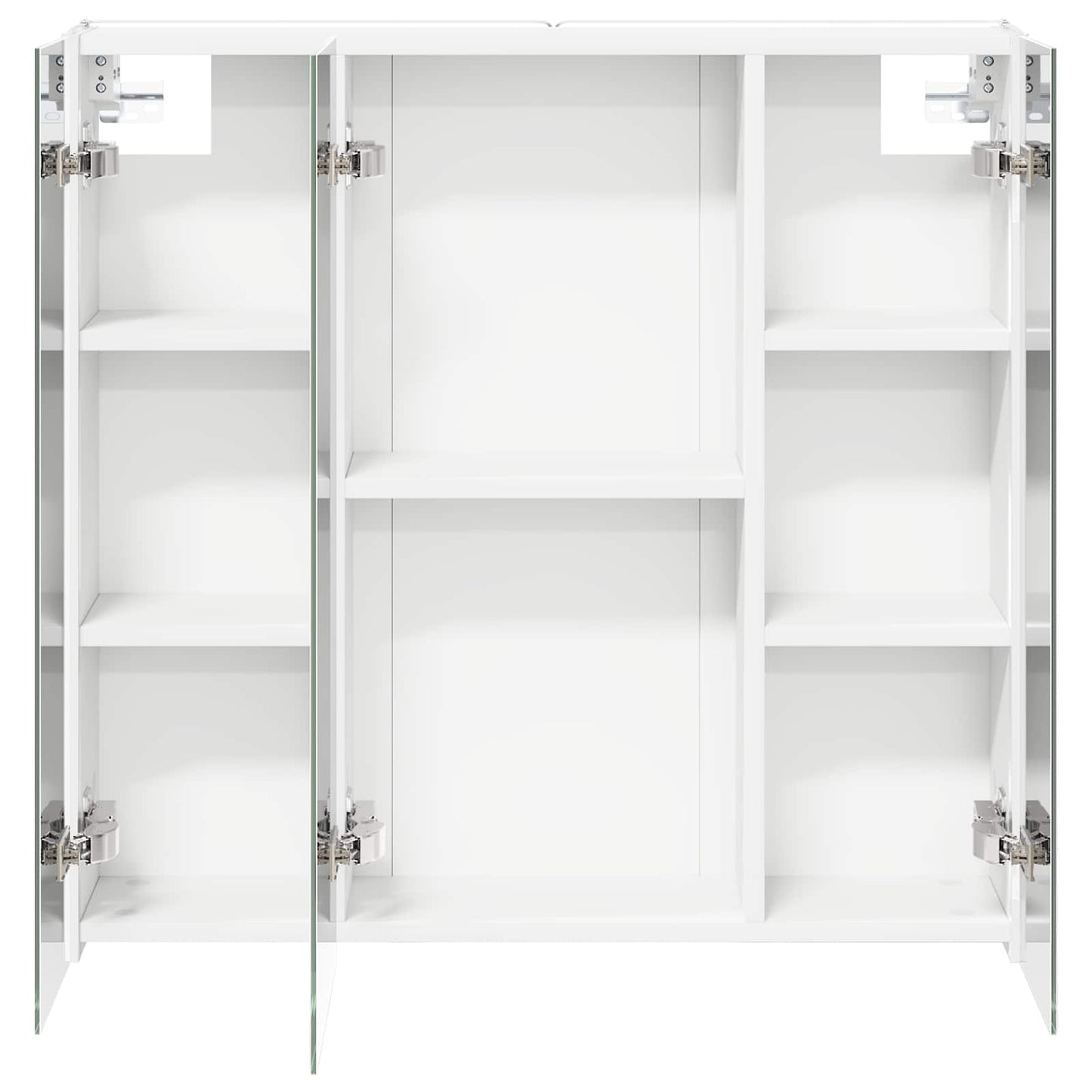 Bathroom Mirror Cabinet with Shelf White 73.5 x 15.5 x 70 cm