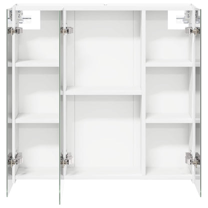 Bathroom Mirror Cabinet with Shelf White 73.5 x 15.5 x 70 cm