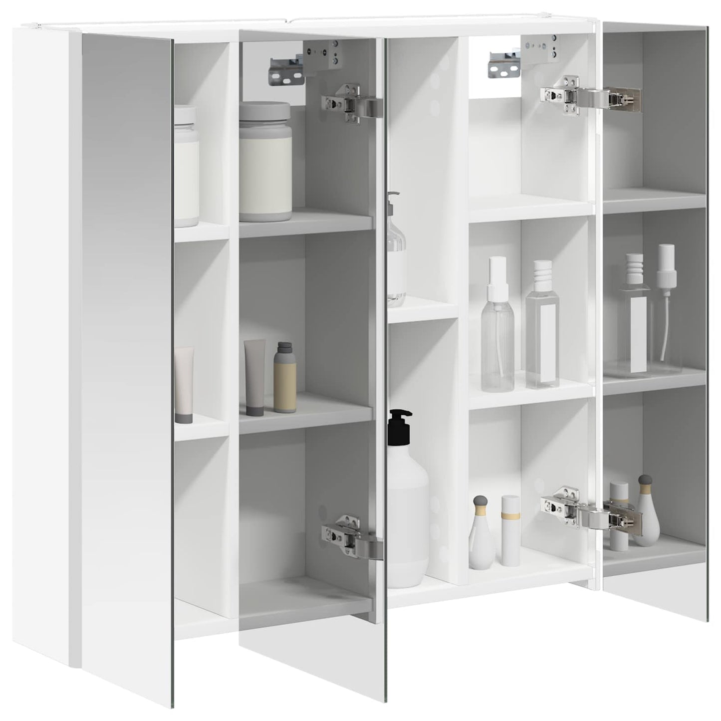 Bathroom Mirror Cabinet with Shelf White 73.5 x 15.5 x 70 cm