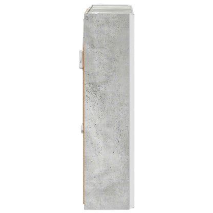 Bathroom Mirror Cabinet Concrete Grey 73.5 x 15.5 x 70 cm