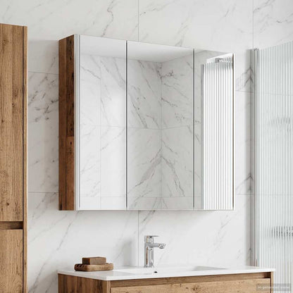 Bathroom Mirror Cabinet with Shelf Old Wood 73.5 x 15.5 x 70 cm