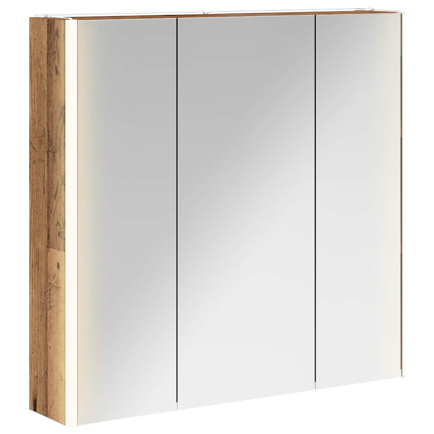 Bathroom Mirror Cabinet with Shelf Old Wood 73.5 x 15.5 x 70 cm