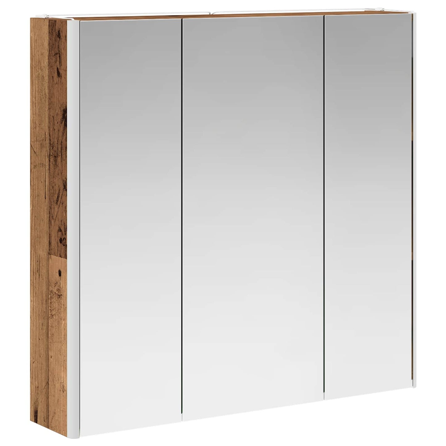 Bathroom Mirror Cabinet with Shelf Old Wood 73.5 x 15.5 x 70 cm