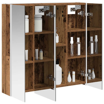 Bathroom Mirror Cabinet with Shelf Old Wood 73.5 x 15.5 x 70 cm