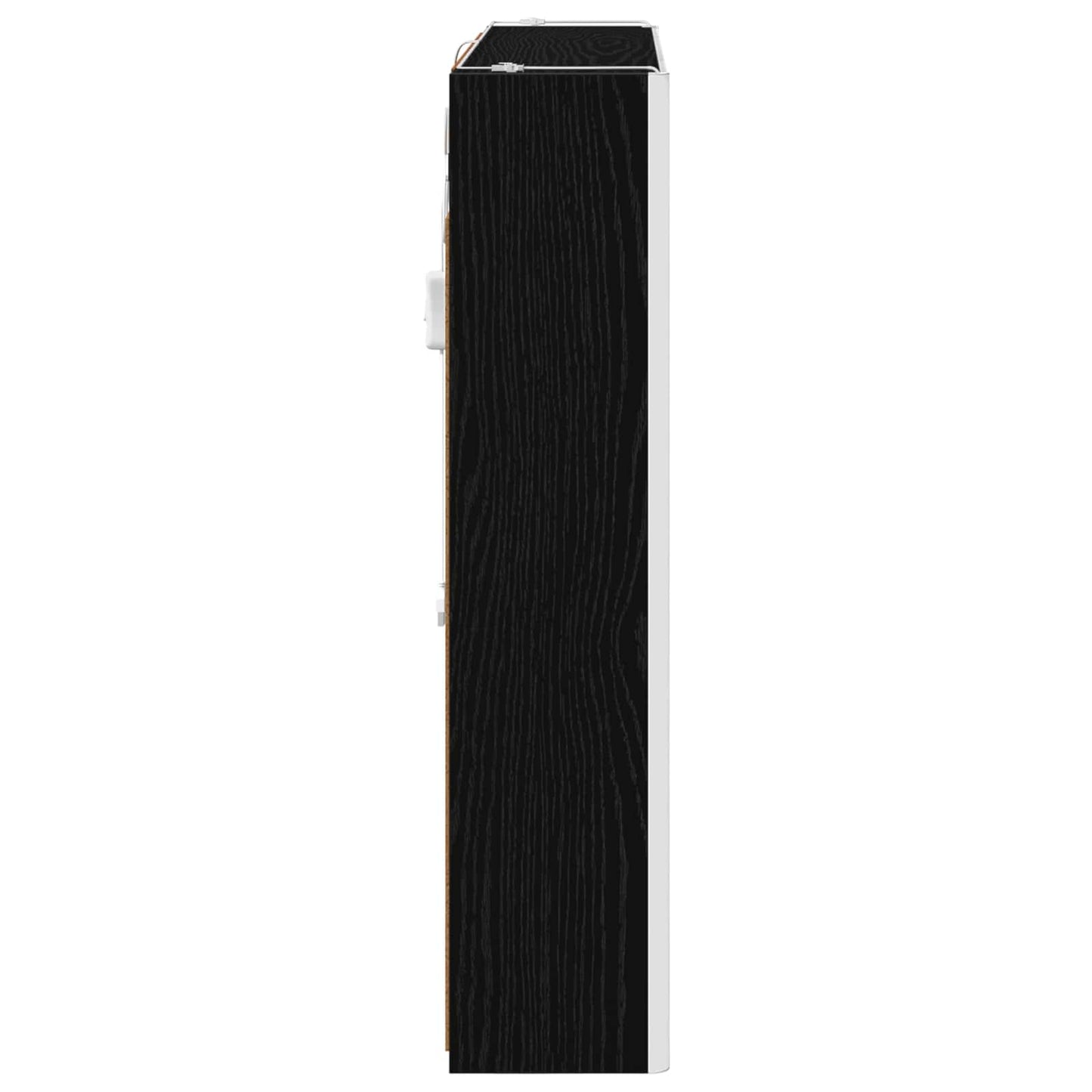Bathroom Mirror Cabinet Black Oak 83.5 x 15.5 x 70 cm