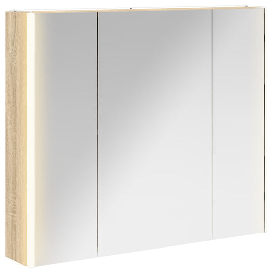 Bathroom Mirror Cabinet Sonoma Oak 83.5 x 15.5 x 70 cm