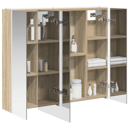 Bathroom Mirror Cabinet Sonoma Oak 83.5 x 15.5 x 70 cm