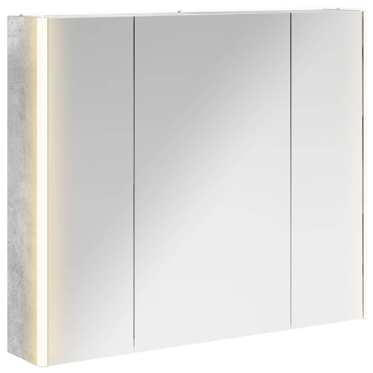 Bathroom Mirror Cabinet Concrete Grey 83.5 x 15.5 x 70 cm