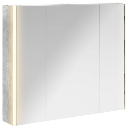 Bathroom Mirror Cabinet Concrete Grey 83.5 x 15.5 x 70 cm