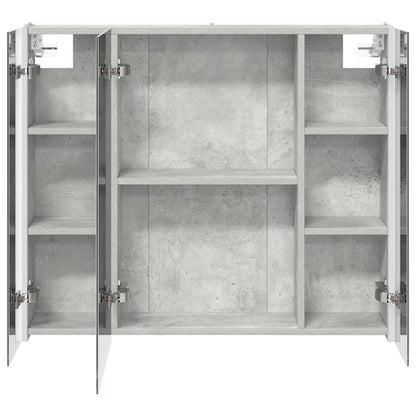 Bathroom Mirror Cabinet Concrete Grey 83.5 x 15.5 x 70 cm