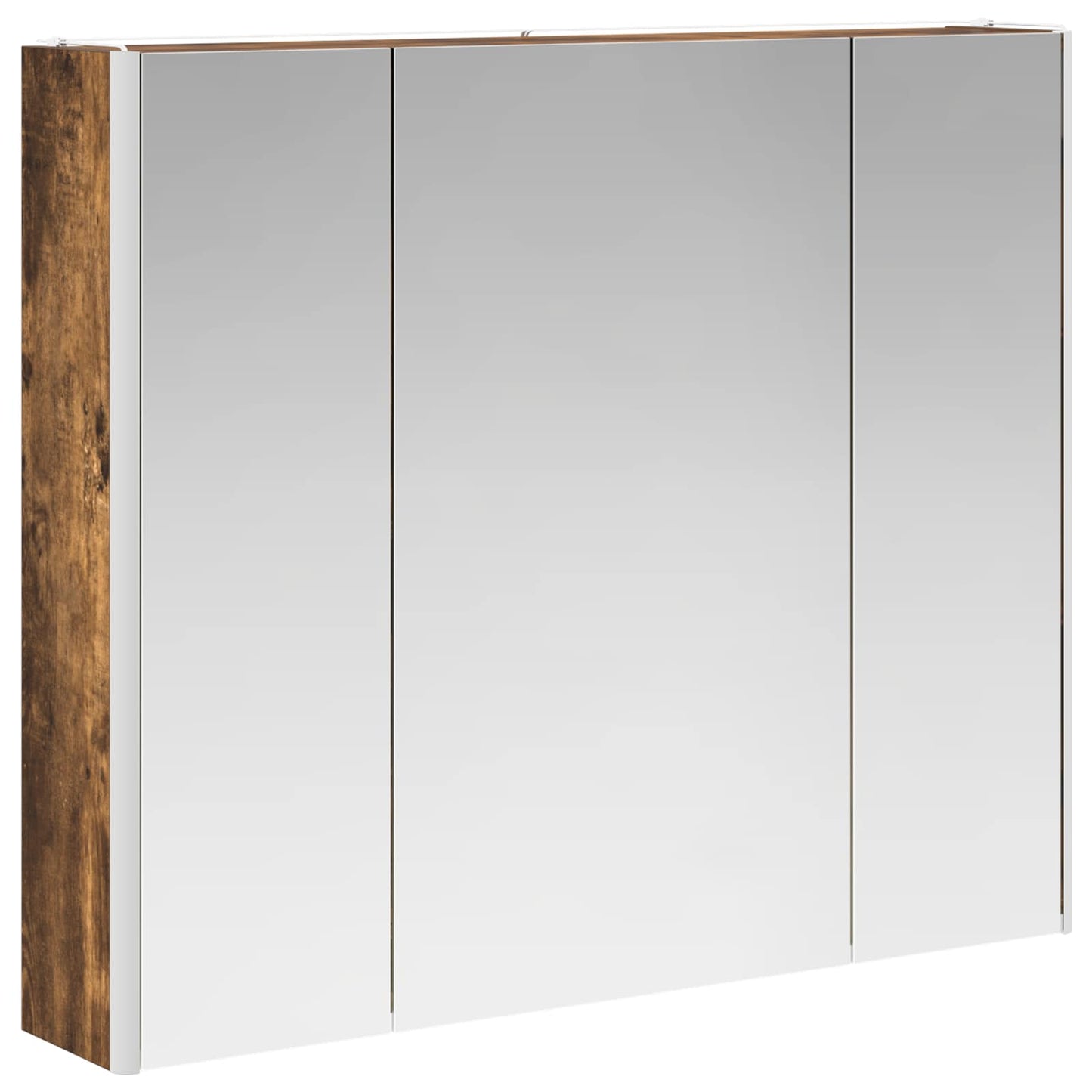 Bathroom Mirror Cabinet Smoked Oak 83.5 x 15.5 x 70 cm