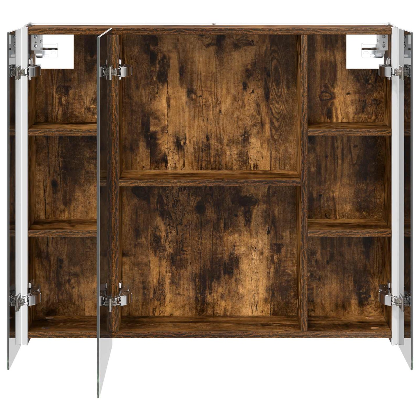 Bathroom Mirror Cabinet Smoked Oak 83.5 x 15.5 x 70 cm