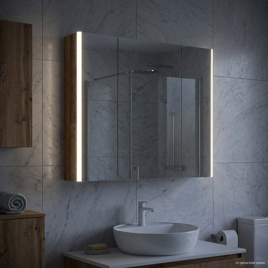 Bathroom Mirror Cabinet Old Wood 83.5 x 15.5 x 70 cm