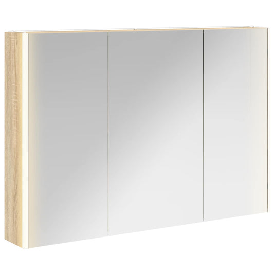Bathroom Mirror Cabinet Sonoma Oak 103.5 x 15.5 x 70 cm